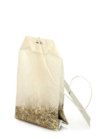 tea bag on whiteの写真素材