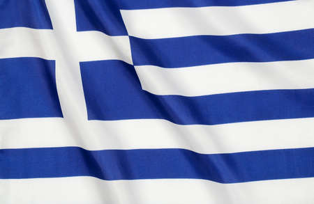 wavy flag of greeceの写真素材