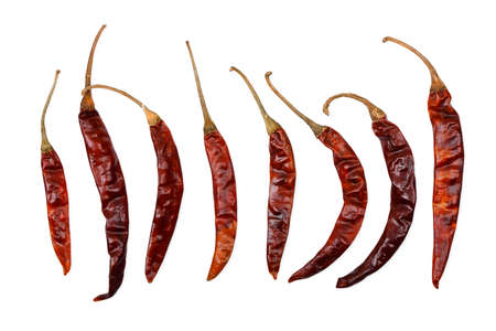 chili peppers isolated on white background