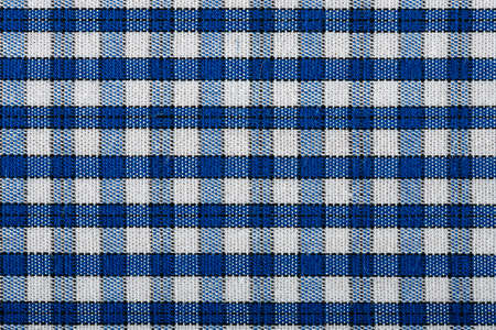  blue and white checked shirt closeup