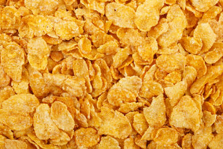 closeup of cornflakes for background useの写真素材