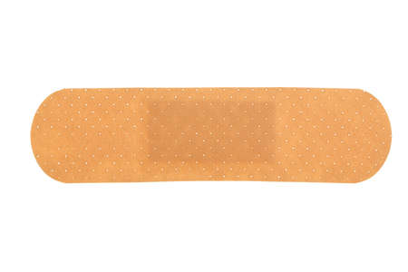 medical adhesive bandage isolated on white