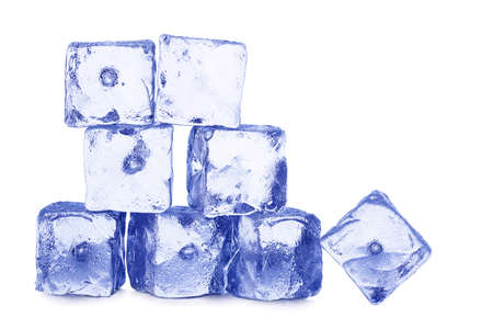 ice cubes isolated on white background