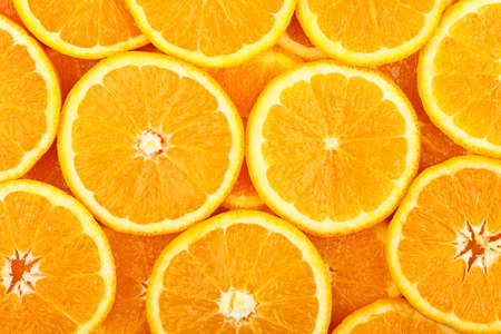 fresh orange slices for background use, full frame