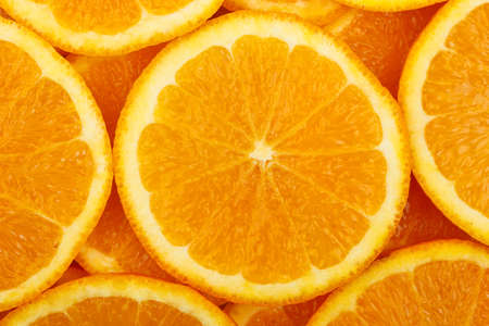 extreme closeup of orange slices, full frame