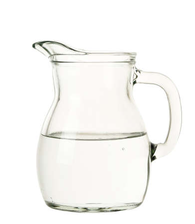 jug of water isolated on whiteの写真素材
