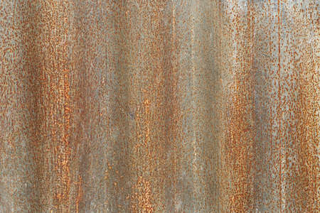 rusty corrugated iron background, full frameの写真素材