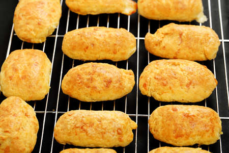 freshly baked homemade pastries on a cooling rack