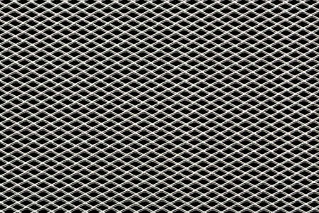 metallic mesh on black for background useの写真素材