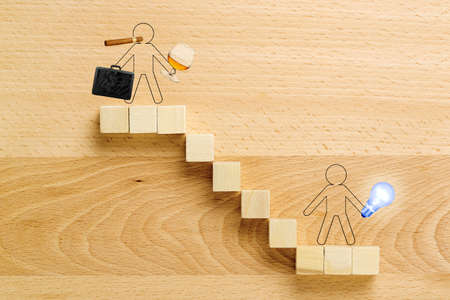 becoming successful due to bright ideas or being intelligent