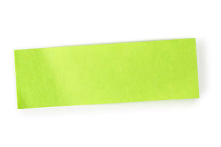rectangular green note on white, detailed paper texture for messages or backgrounds