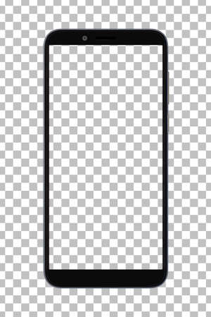 modern dark blue smart phone isolated on transparent backgroundの写真素材