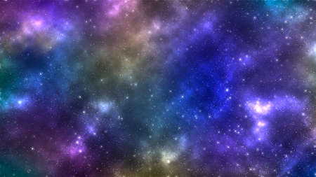 Abstract of space of bright galaxy with stars