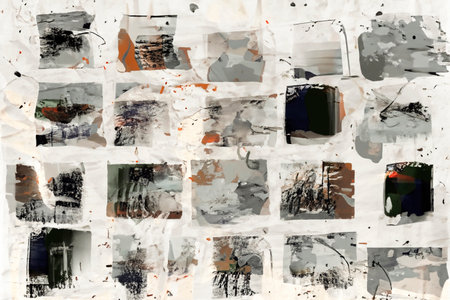 abstract square shapes , wall art print illustrationの写真素材