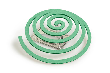 spiral mosquito repellent isolatedの写真素材