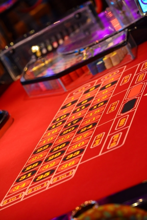 Roulette wheel and tableのeditorial素材