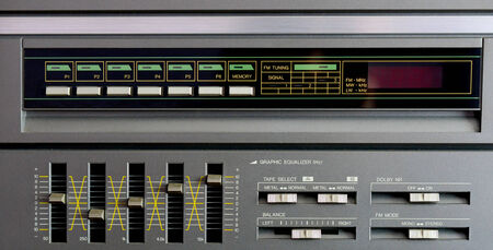 Buttons audio cassette in natural light