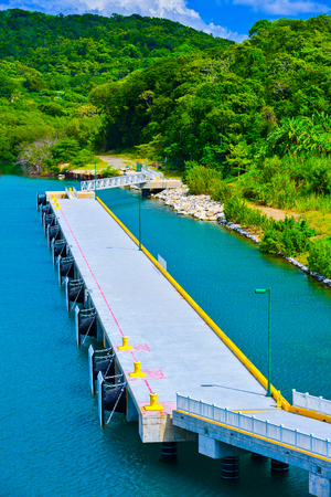 Pontoon dock  for boats in natural lightの写真素材