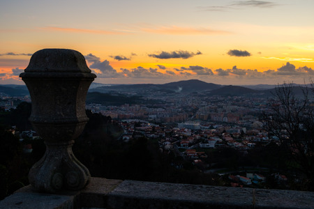 Braga, Portugal - March 18, 2018: Sanctuary of Bom Jesus do Monte (also known as Sanctuary of Bom Jesus de Braga) is located in Parish, in the city, county and district of Braga, Portugal.のeditorial素材
