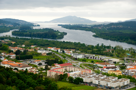Vila Nova de Cerveira, Portugal - May 2, 2018 : Vila Nova de Cerveira is a Portuguese village in the District of Viana do Castelo, in the Northern region and in the Minho-Lima sub-region, Portugalのeditorial素材