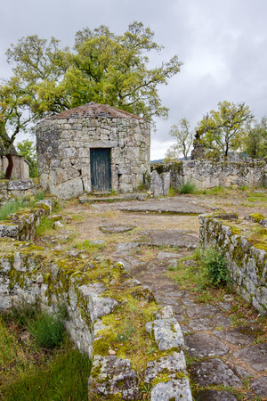 Guimaraes, Portugal - May 31, 2018 : The citadel of Briteiros is an archaeological site of the Iron Age. Guimaraes, Portugalの写真素材