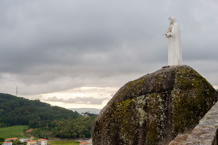 Povoa de Lanhoso, Portugal - May 31, 2018 : Image of Our Lady of Pilar Braga, Portugalのeditorial素材