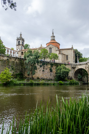 Amarante, Portugal - June 10, 2018 : Bridge of S. Goncalo on the river Tamega, Porto district, Portugalのeditorial素材