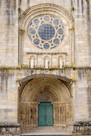 Felgueiras, Portugal - June 10, 2018 : Details of the Monastery of Pombeiro or Monastery of Santa Maria de Pombeiro, Porto district, Portugalのeditorial素材