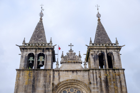 Felgueiras, Portugal - June 10, 2018 : Details of the Monastery of Pombeiro or Monastery of Santa Maria de Pombeiro, Porto district, Portugalのeditorial素材