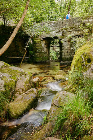 Banks of the Vizela river in the Pontido village before reaching the Queimadela dam in Fafe