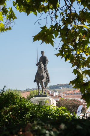 Batalha, Portugal - September 22, 2018 : Statue of D. Nuno Alvares Leiria District, Portugalのeditorial素材