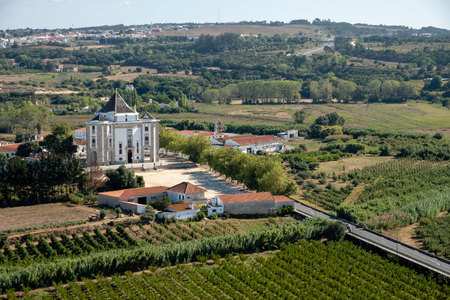 Obidos, Portugal - September 21, 2018 : Sanctuary Senhor da Pedra, Leiria, Portugalのeditorial素材