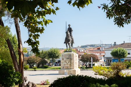 Batalha, Portugal - September 22, 2018 : Statue of D. Nuno Alvares Leiria District, Portugalのeditorial素材