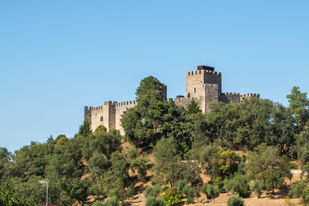 Pombal, Portugal - September 22, 2018 : Exterior of the Pombal Castle Leiria District, Portugalのeditorial素材