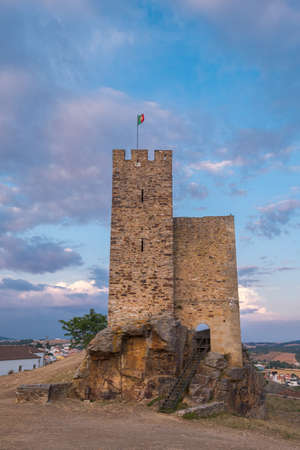 Mogadouro, Portugal - August 26, 2021 Property of The Castle of Mogadouro in TrÃ¡s-os-Montes, located in the parish, town and municipality of Mogadouro, Braganca District, Portugalのeditorial素材