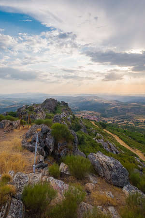 Mogadouro, Portugal - August 26, 2021 : SÃ£o CristÃ³vÃ£o swing, Braganca District, Portugalのeditorial素材