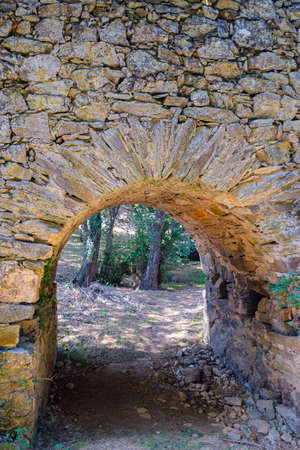 Macedo de Cavaleiros, Portugal - August 28, 2021 : Vale da Porca picnic park on the banks of the Azibo river, Braganca District, Portugalのeditorial素材