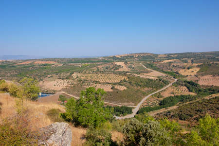 Mogadouro, Portugal - August 27, 2021 Surroundings of the castle of Roias, Braganca District, Portugalのeditorial素材