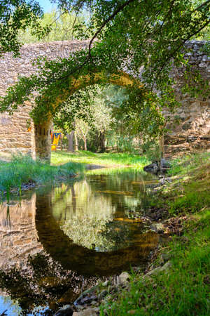Macedo de Cavaleiros, Portugal - August 28, 2021 : Vale da Porca picnic park on the banks of the Azibo river, Braganca District, Portugalのeditorial素材