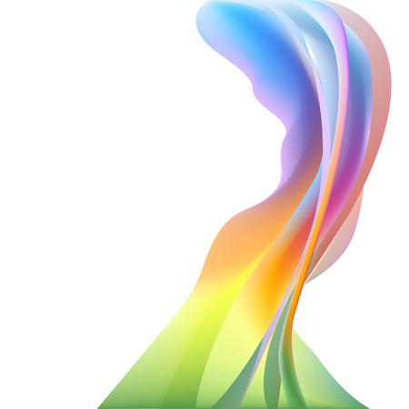 Colored rainbow wave abstract backgroundのイラスト素材