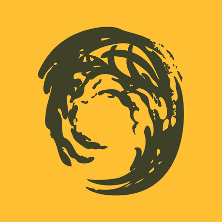 Vector wave circle isolated background coloredのイラスト素材