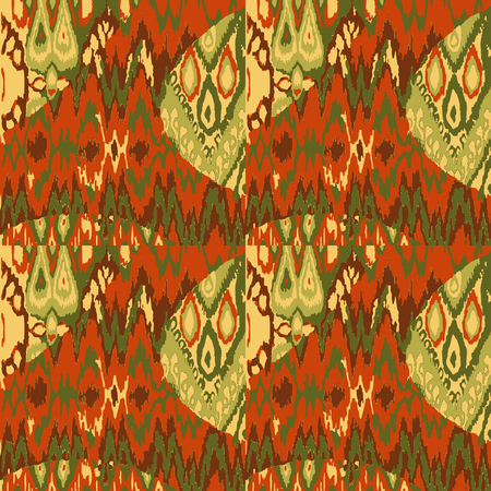 Colored seamless ethnic vector print pattern abstract backgroundのイラスト素材