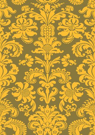 Vector seamless floral damask pattern for invitations, greeting cards, web page, pattern fills, or vintage abstract backgroundのイラスト素材