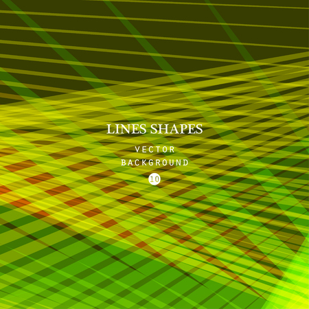 Modern technology striped abstract background vector. Colorful green stripes waves lines for banner, brochure, website, and flyer design. Contrast colors gridのイラスト素材