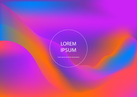 Fluid shapes. Wavy liquid background. Bright abstract backdrop concept. Trendy gradient waves design template vector Poster Layout Magazine Flyer Banner Brochure Product Coverのイラスト素材