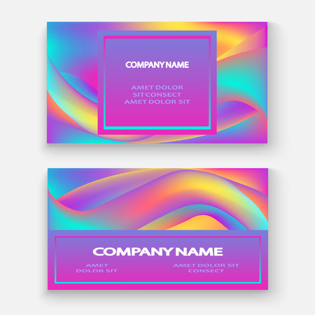 Fluid shapes. Wavy liquid background. Bright abstract backdrop concept. Trendy gradient waves design set template vector Poster Layout Magazine Flyer Banner Brochure Coverのイラスト素材