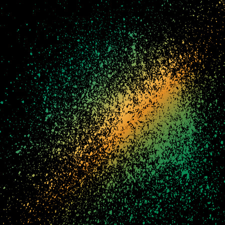 Neon explosion paint splatter artistic template design. Colorful ink texture splash in black background vector. Trendy creative abstract design for Report Catalog Brochure Flyer Poster Bannerのイラスト素材