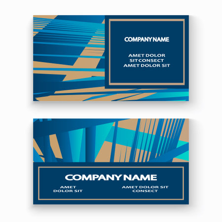 Colorful striped lines pattern geometric shape background. Creative cover set copy space design vector illustration. Neon blurred blue gradient abstract template design leaflet for marketingのイラスト素材