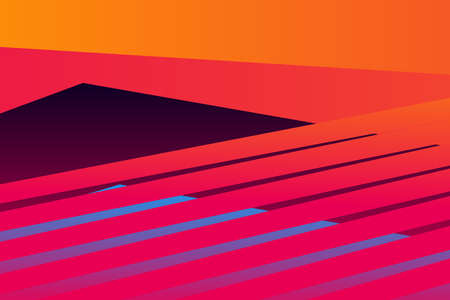 Minimal cover graphic, copy space design. Neon pink yellow retro  gradient colors. Abstract texture...