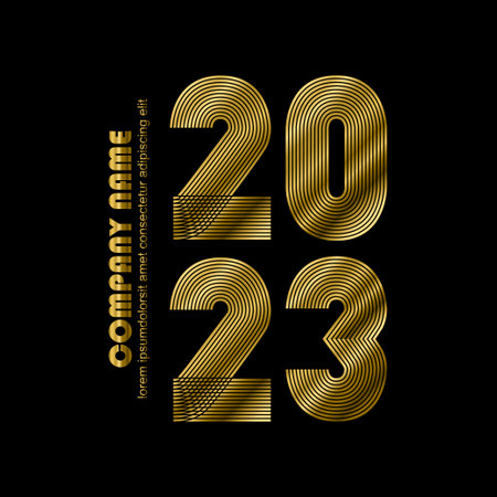 Abstract modern design cover for Christmas Happy New Year. 2023 number vector illustration...